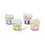 Geocromia Porcelain Dinnerware - Ice Cream Bowl Set of 4