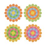 Yinka Ilori Radiant Blooms Recycled Leather Coasters - Set of 4