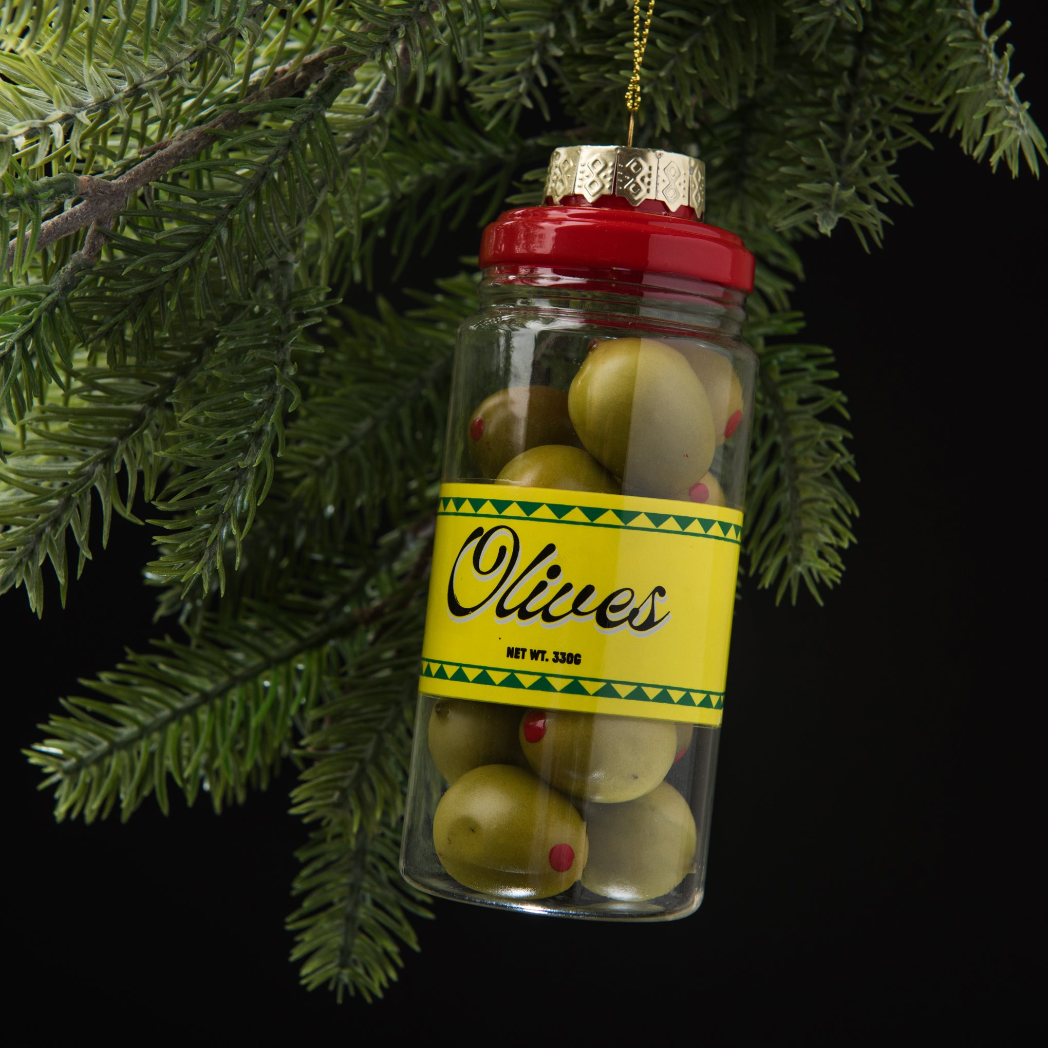 Cocktail Glass Holiday Ornament - Olive Jar - Image 3