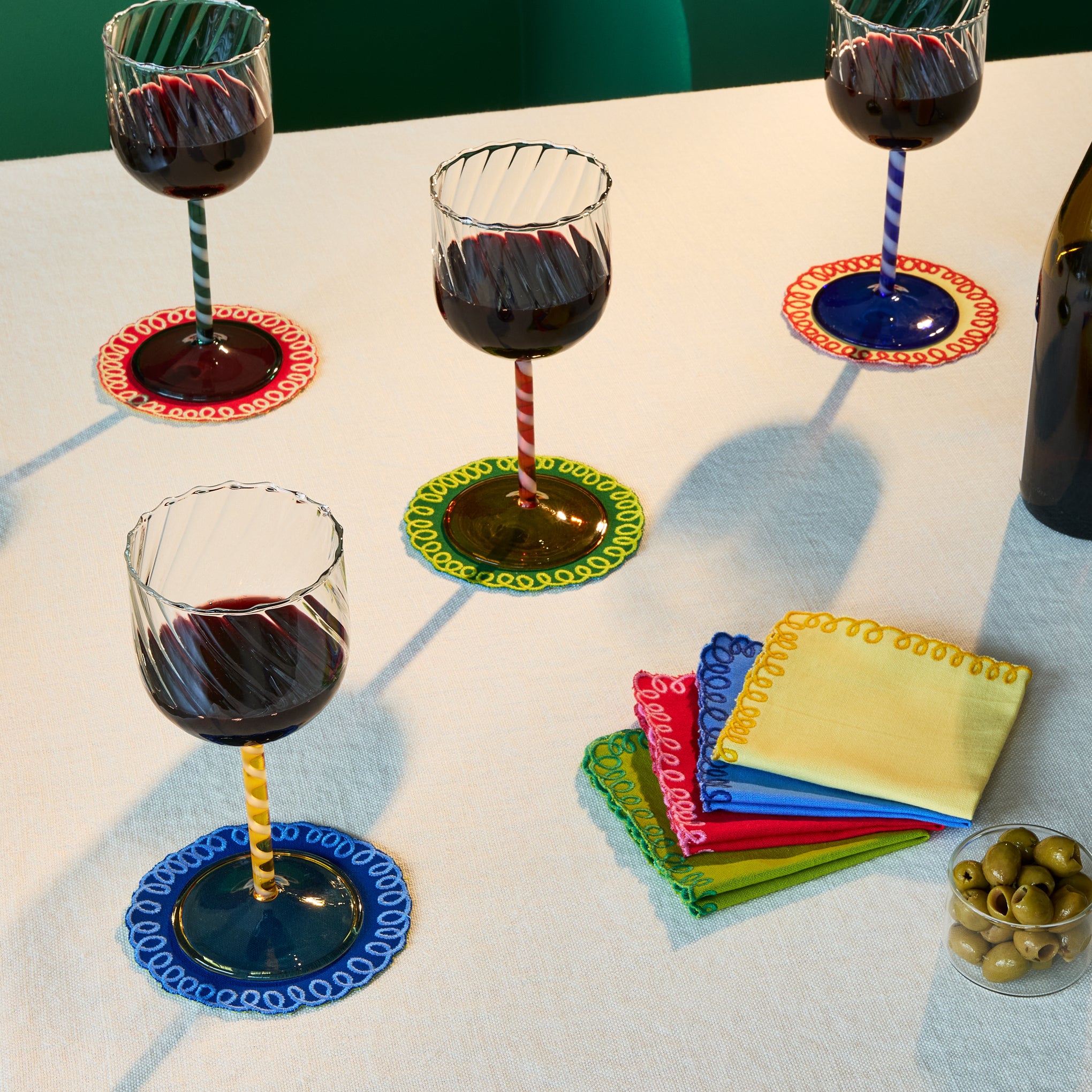 Areaware Doodle Lace Cotton Coasters - Set of 4 - Image 2