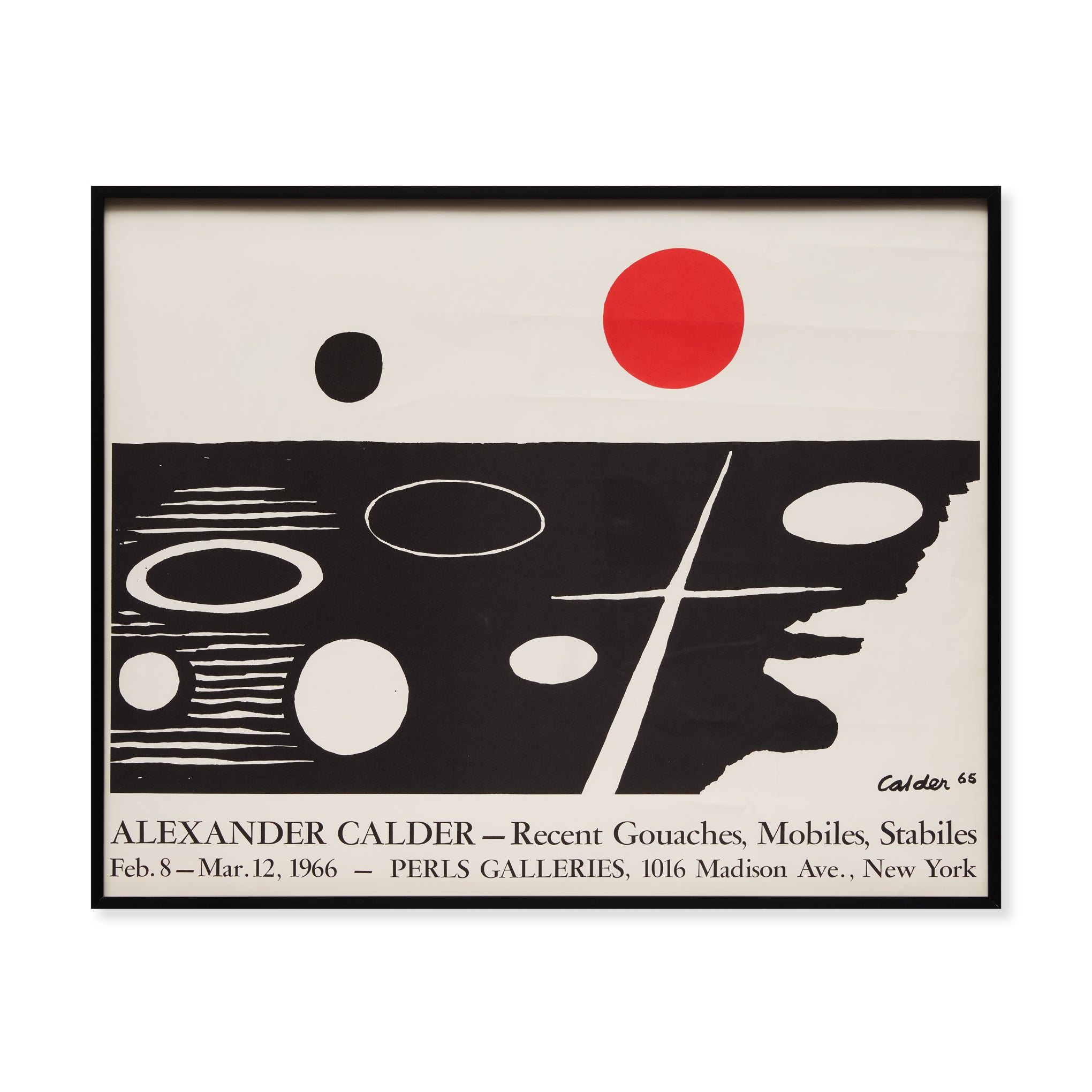 Alexander Calder Perls Galleries 1966 Framed Poster