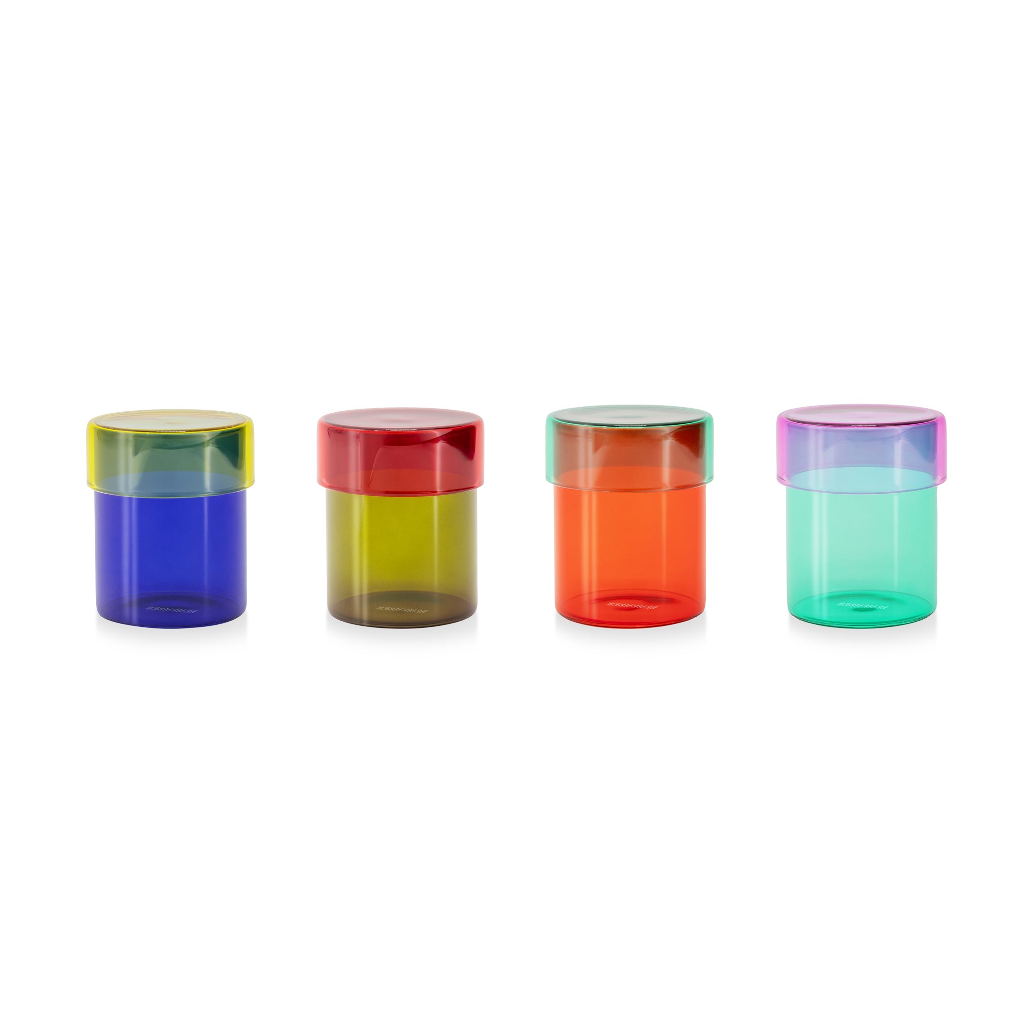 Multicolor Glass Jars - Set of 4 - Image 3