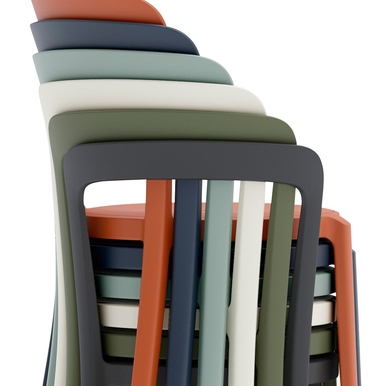Emeco On & On Recycled Stackable Chair - California Light Blue - Image 3