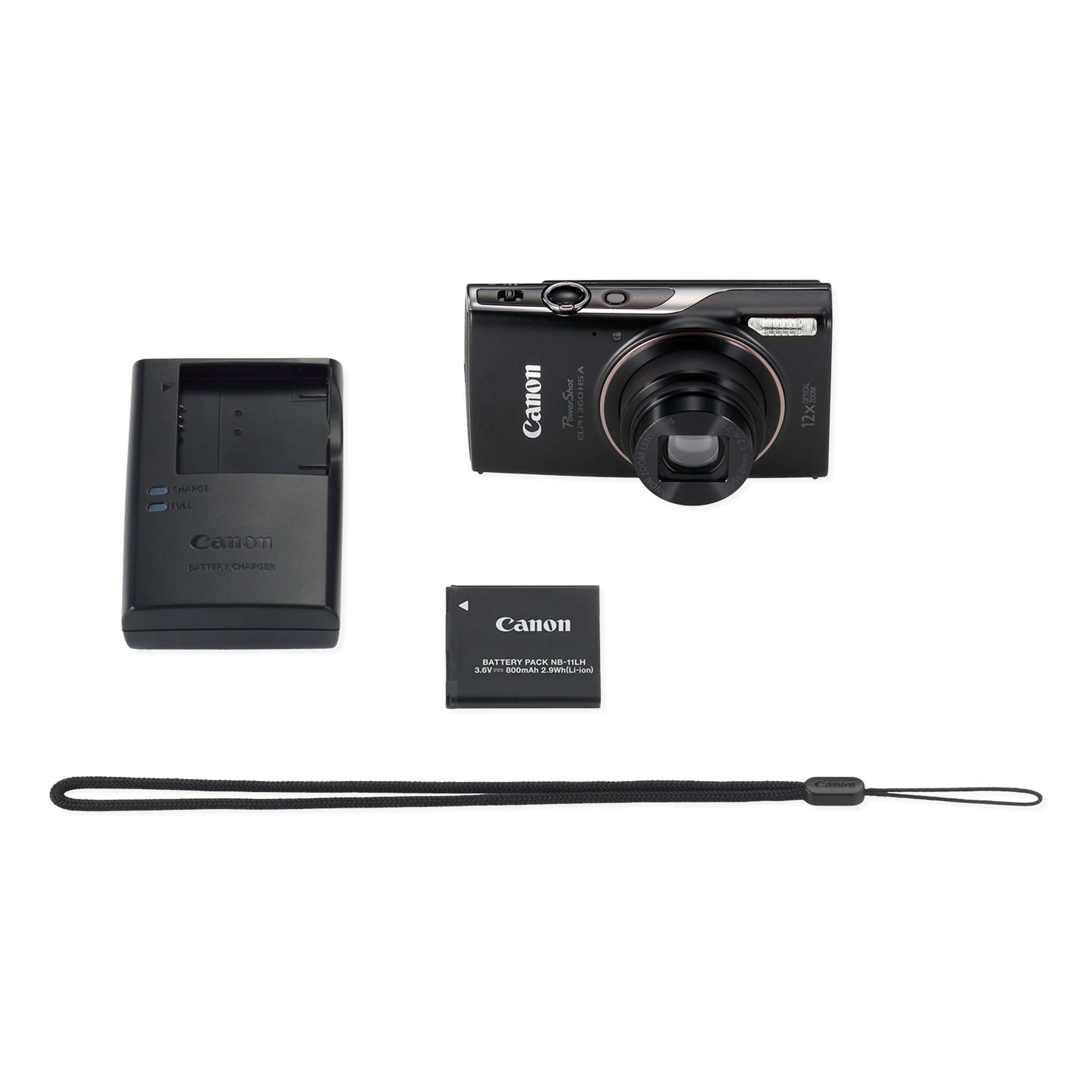 Canon PowerShot ELPH 360 Camera - Black - Image 6