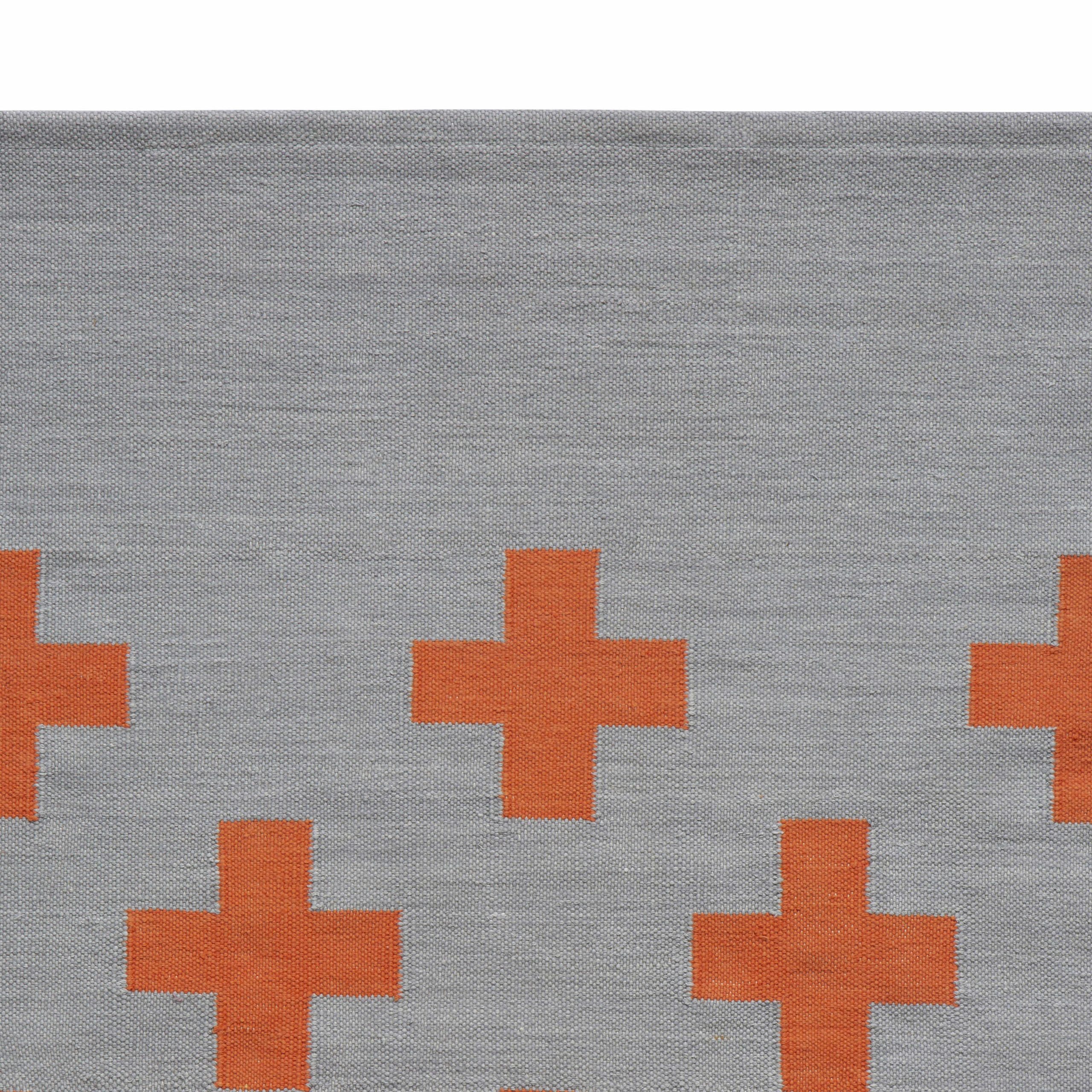 Maharam Alexander Girard Cotton Plus Rug - Gray/ Orange - Image 5