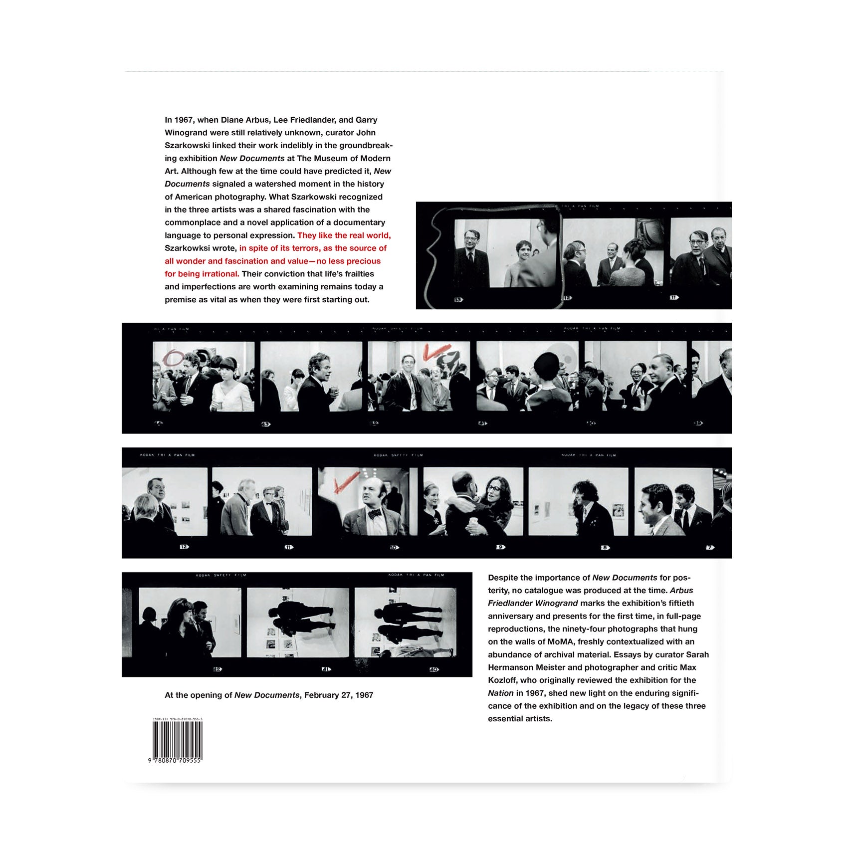 Arbus. Friedlander. Winogrand: New Documents. 1967 - Hardcover - Image 2