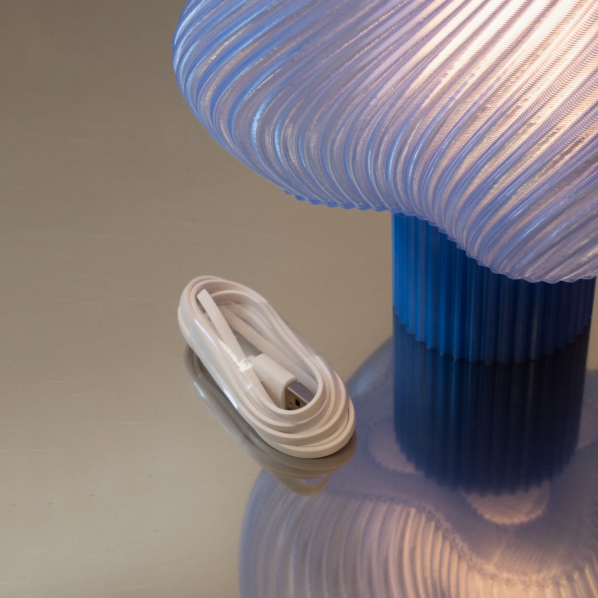 Soft Serve 3D-Printed Lamp - Blueberry Sorbet - Image 5