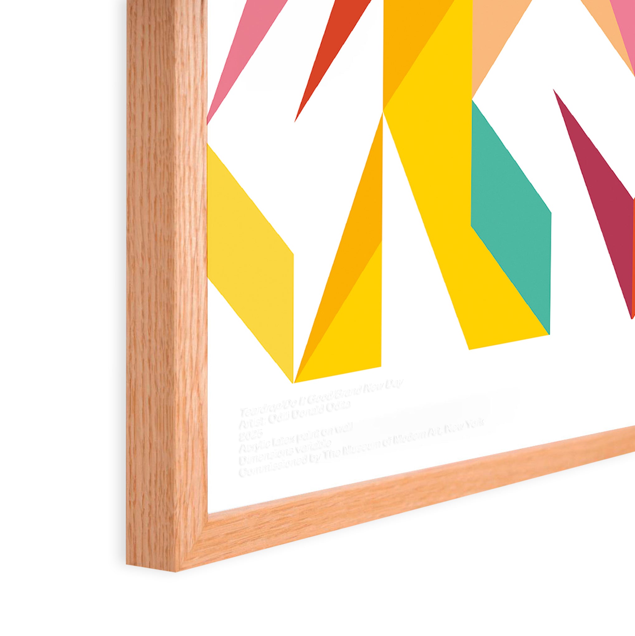 Odili Donald Odita Teardrop/Do It Good/Brand New Day Poster - Oak Frame - Image 2