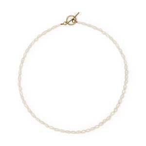 Yam Japanese Rice Pearl Choker Necklace