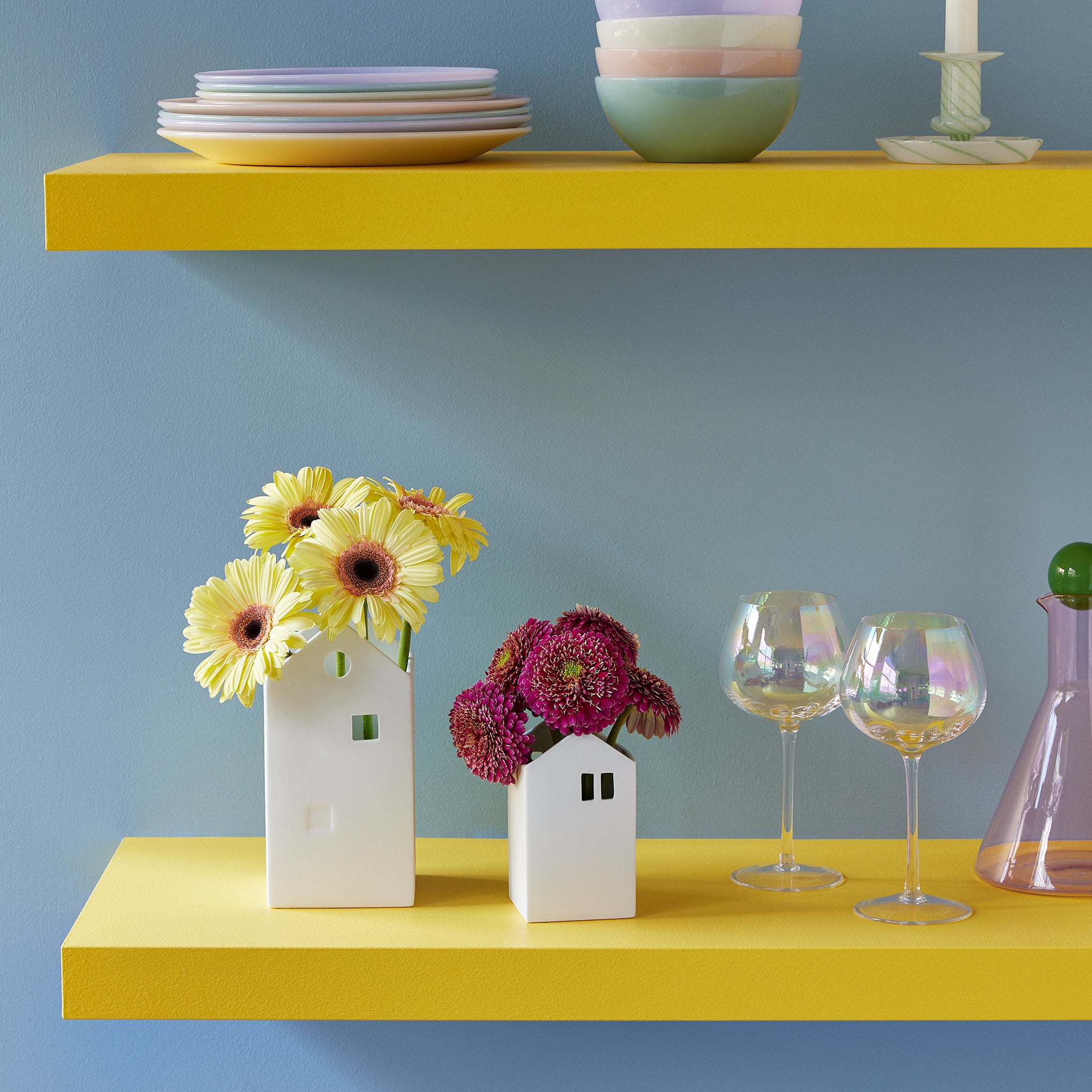 Village House Porcelain Vase - Small - Image 2