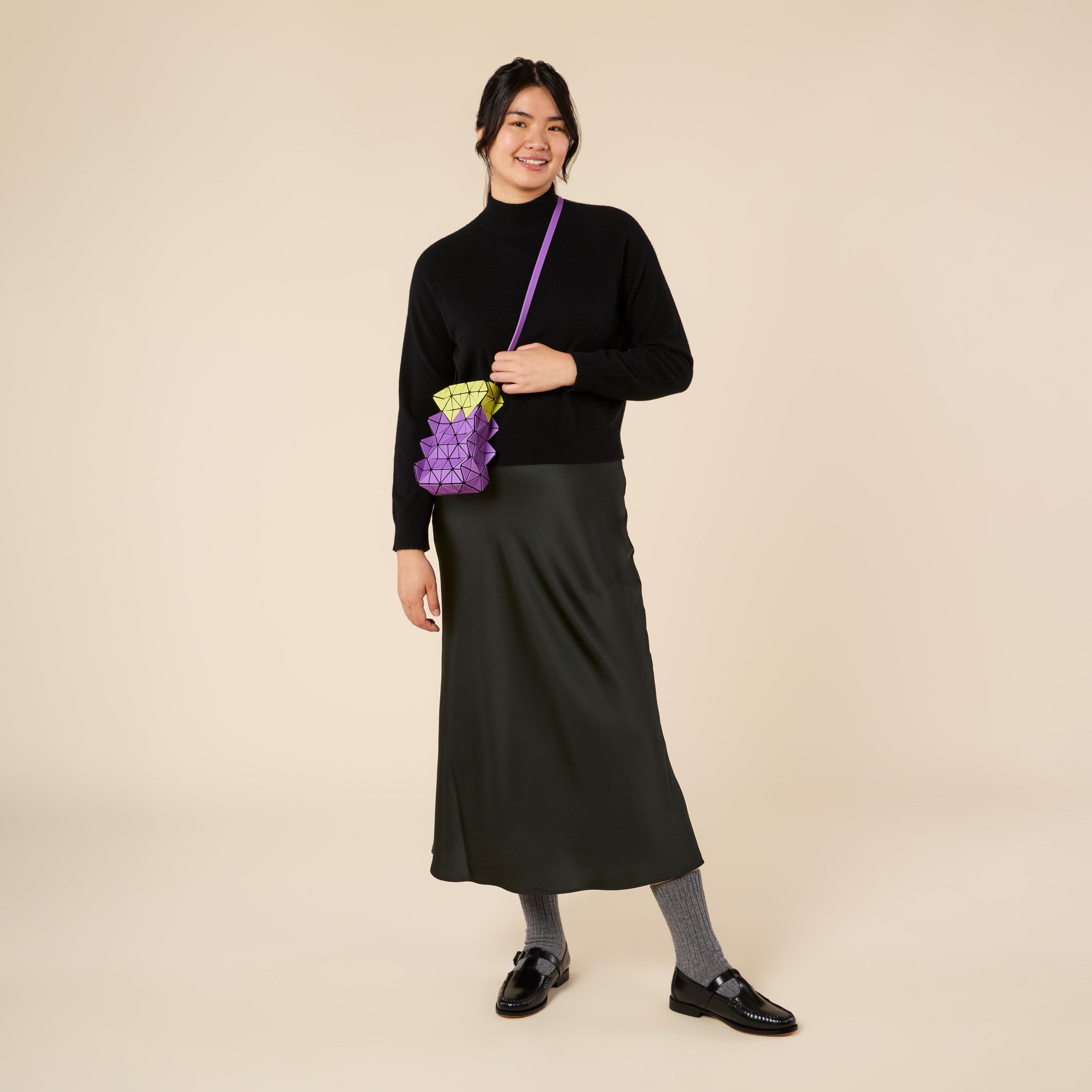 BAO BAO ISSEY MIYAKE Growth Crossbody Bag - Yellow/ Purple - Image 2