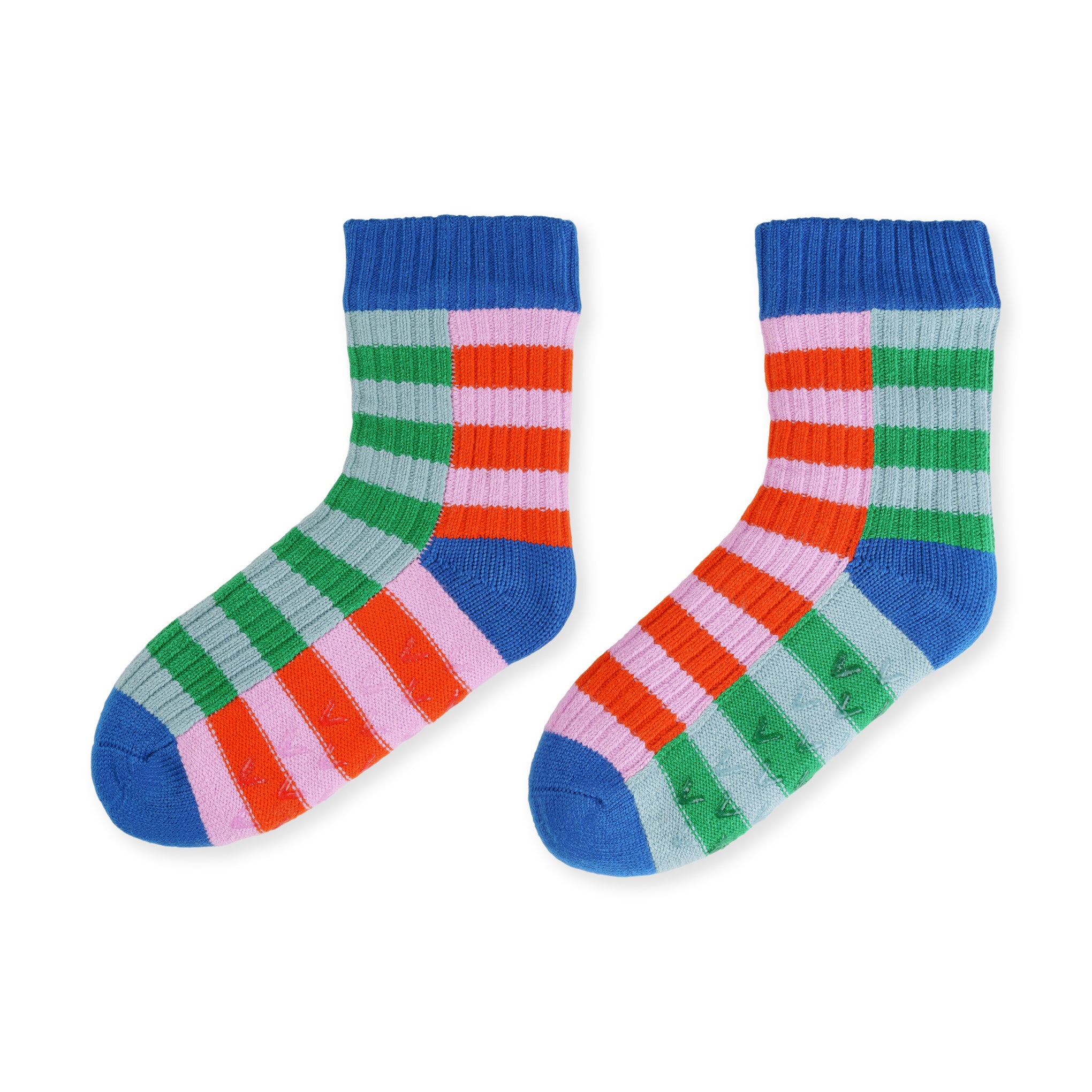 Verloop Knit House Socks - Super Stripe Cobalt - Image 3