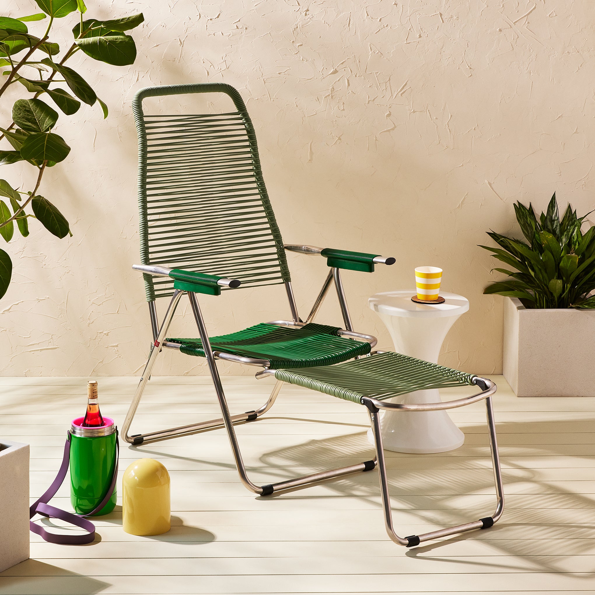 Spaghetti Outdoor Lounge Chair - Sage/ Green - Image 2