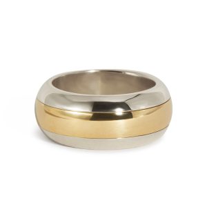 Pivot Ring II - 14k Yellow/ 14k White Gold