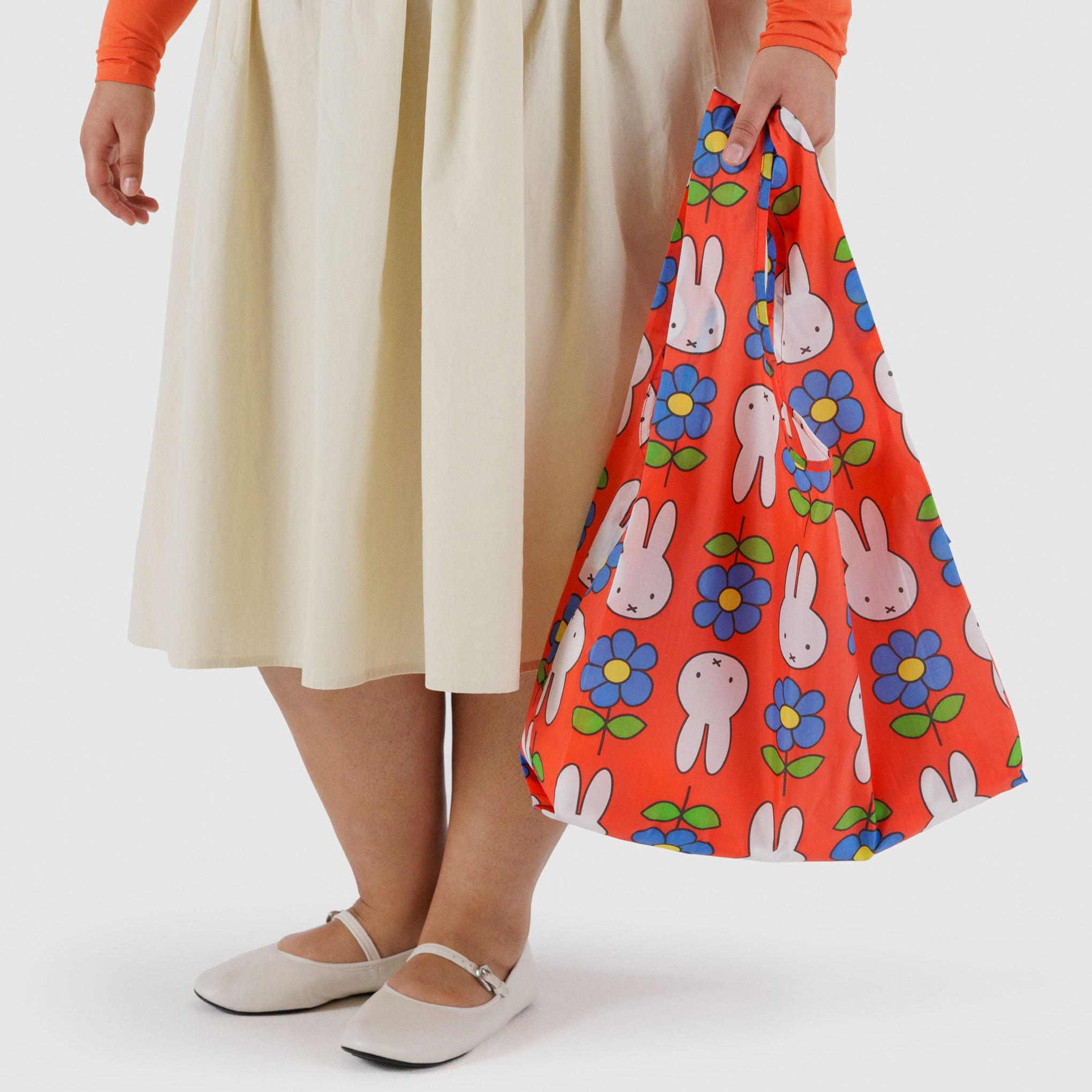 Miffy Baggu Recycled Nylon Standard Tote Bag - Flower Miffy - Image 2