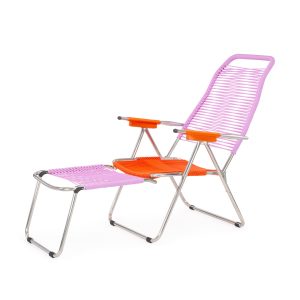 Spaghetti Outdoor Lounge Chair - Pink/ Orange