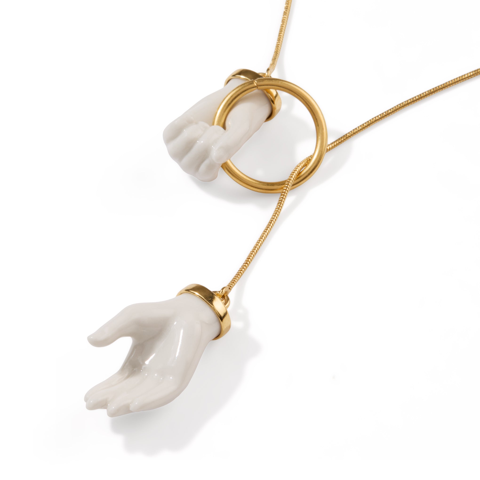 Andrés Gallardo Little Hands Link Gold-Plated Necklace - Image 3