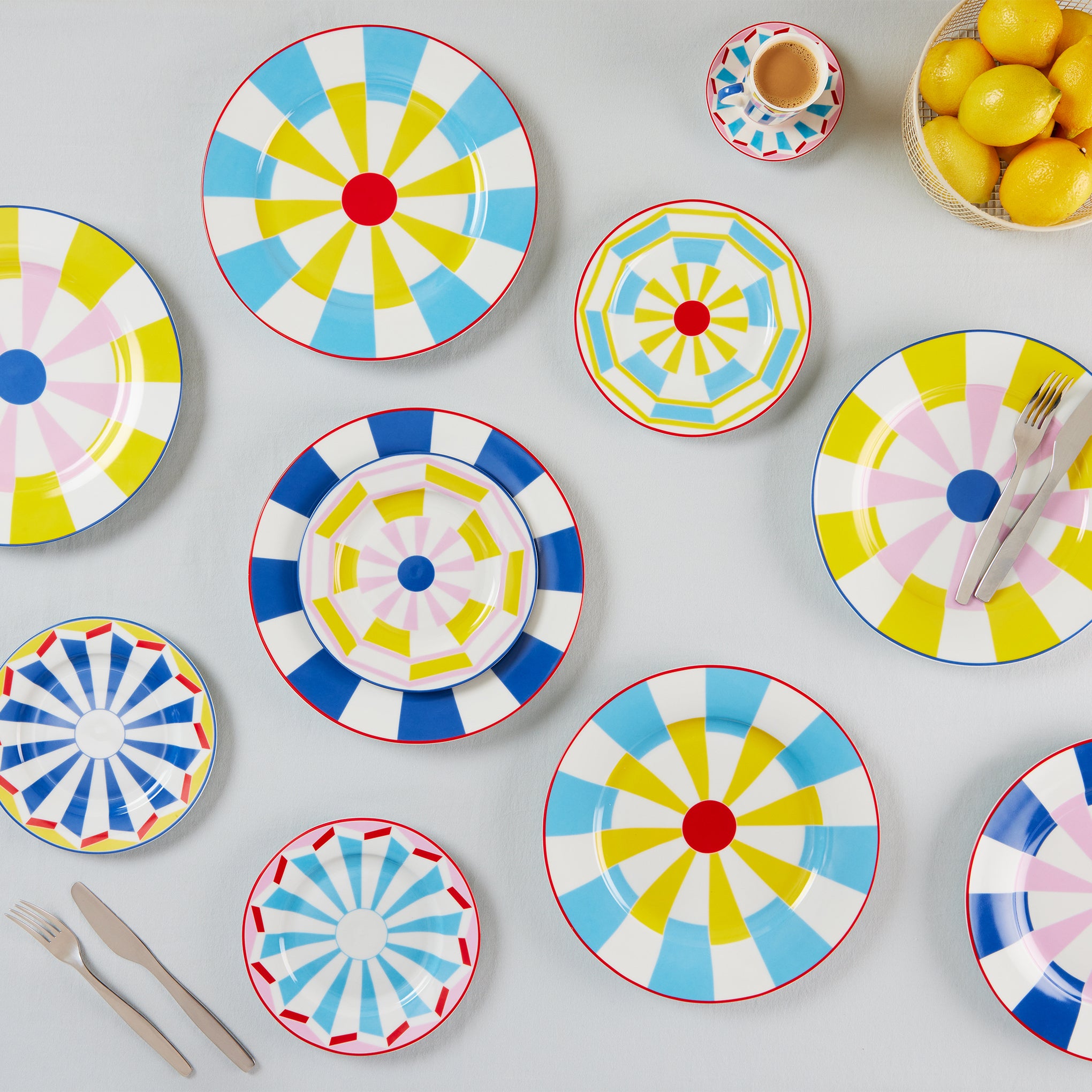 Geocromia Porcelain Dinnerware - Dinner Plate Set of 6 - Image 5