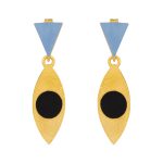 Somni Gold-Plated Triangle & Spindle Drop Earrings