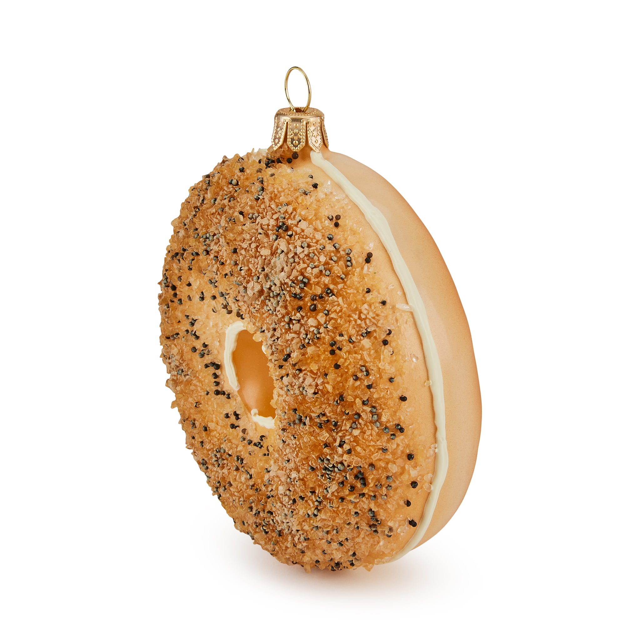NYC Glass Holiday Ornament - Everything Bagel - Image 3