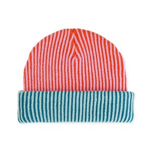 Verloop Pinstripe Plush Beanie - Poppy Teal
