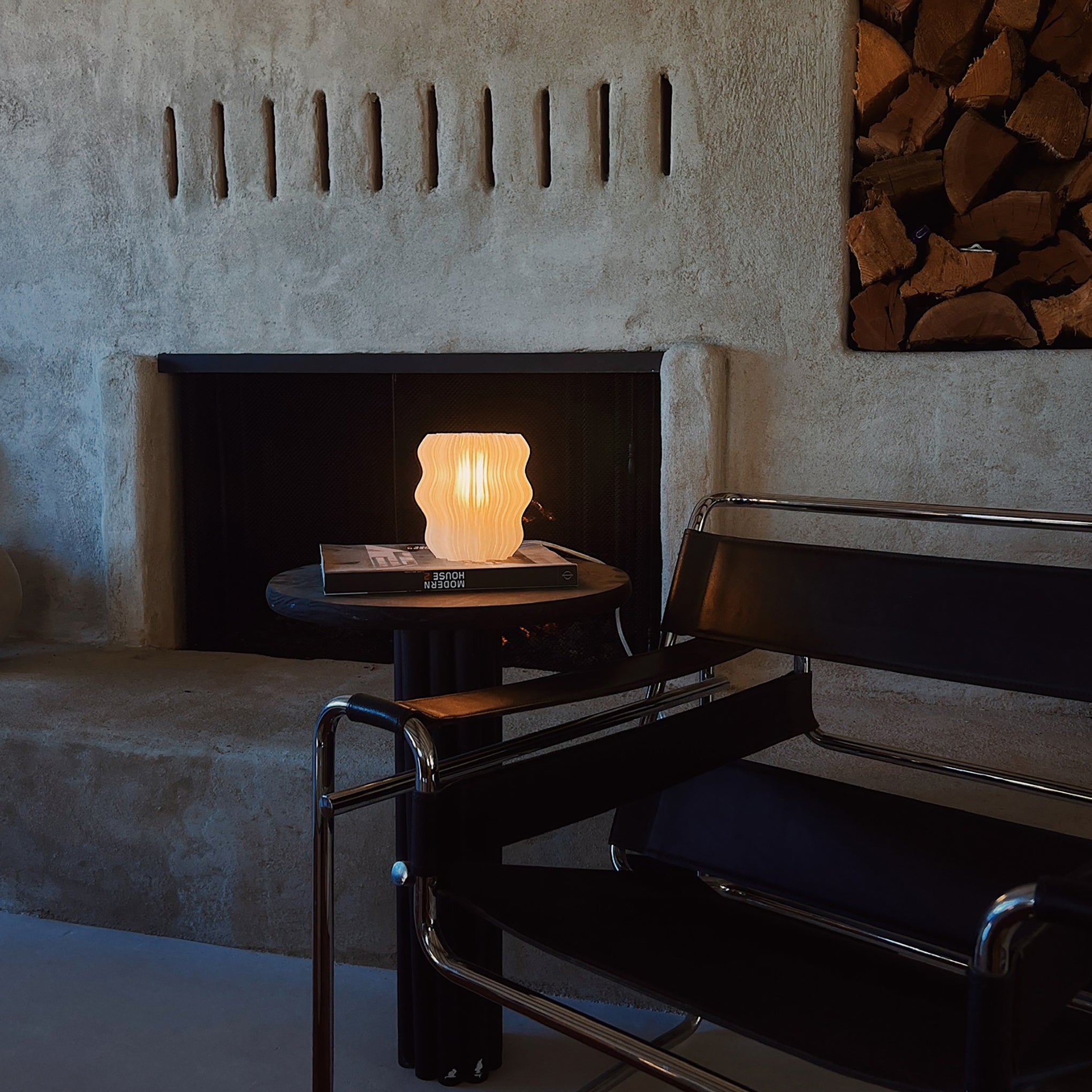 Mini Wavy Recycled Plastic Table Lamp - Image 2