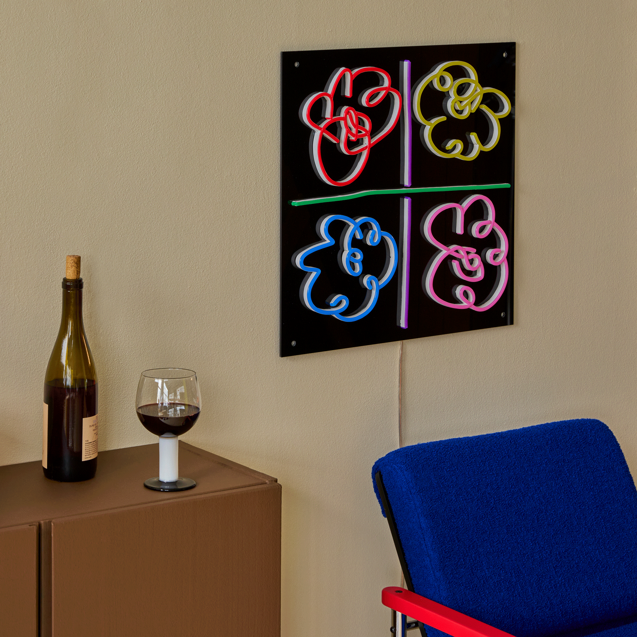 Yellowpop Mickalene Thomas Flowers Neon Sign - Image 5