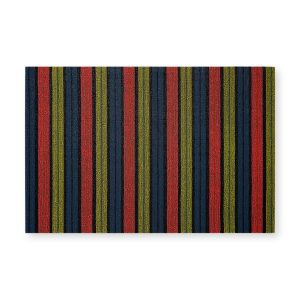 Chilewich Ribbon Stripe Shag Floor Mat - Limelight