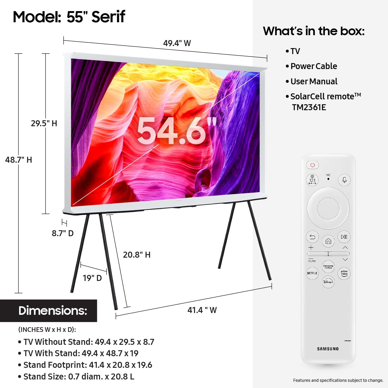 Samsung The Serif TV 2024 - 55 - Image 7