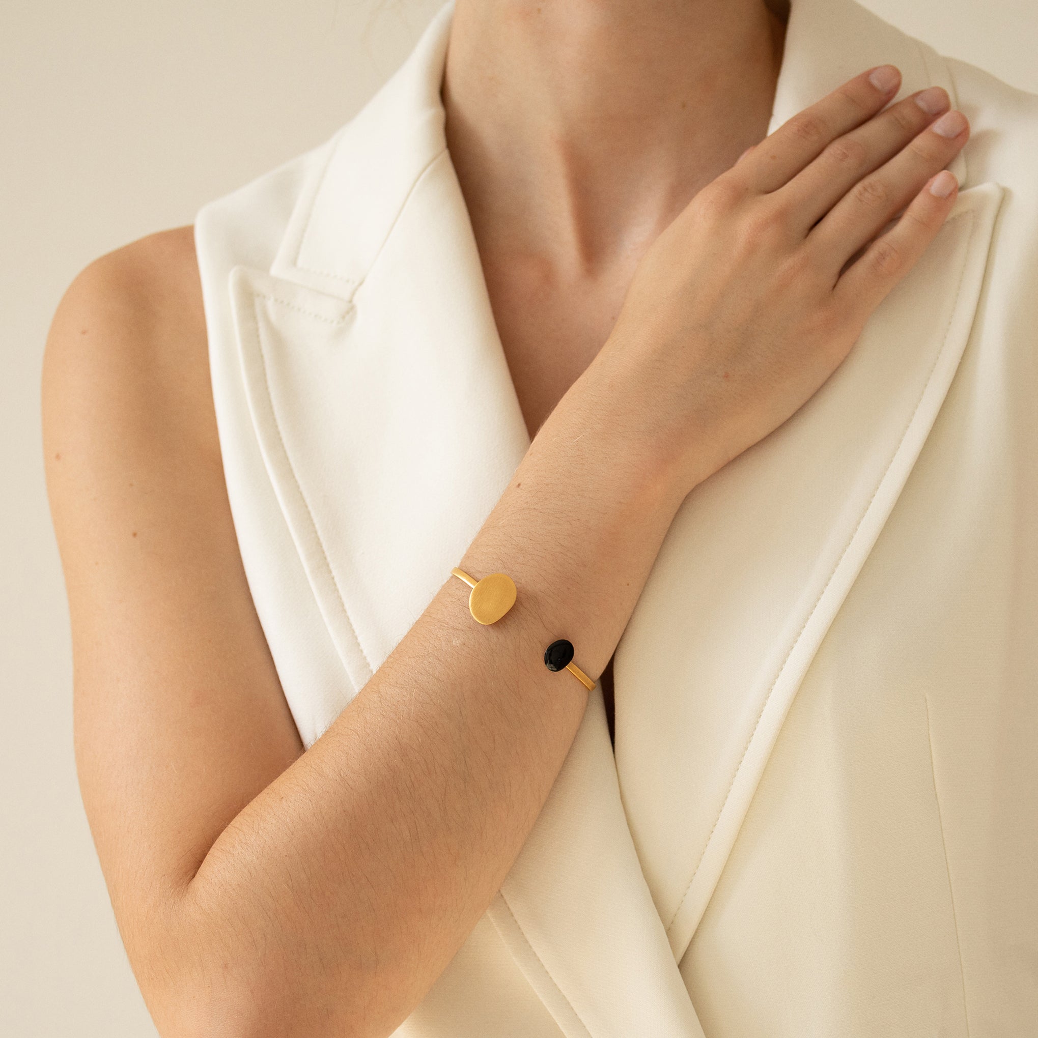 Joan Miró Gold-Plated Dots Cuff Bracelet - Image 2