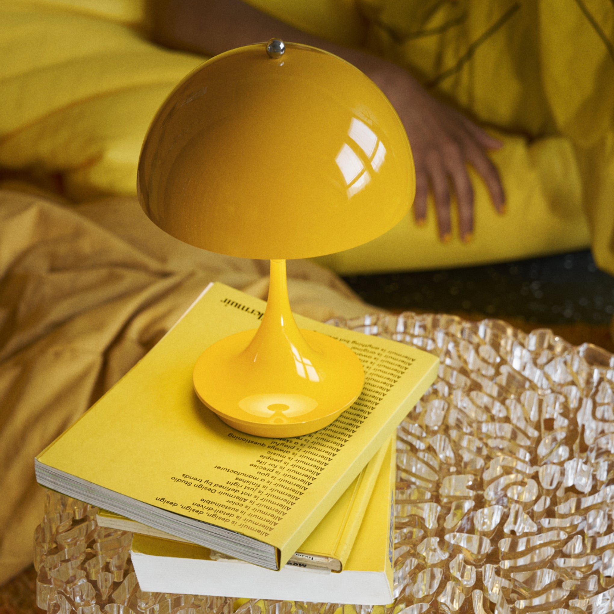 Panthella 160 Portable Table Lamp - Yellow - Image 6