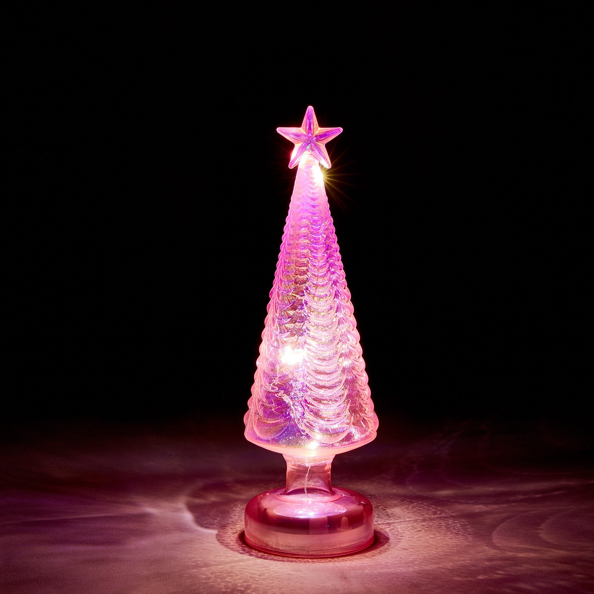 MoMA LED Glass Lighted Tree- Large - Pink - Image 2