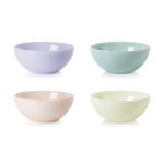 Milk Glass Pastel Dinnerware - Set of 4 - Bowl Set of 4