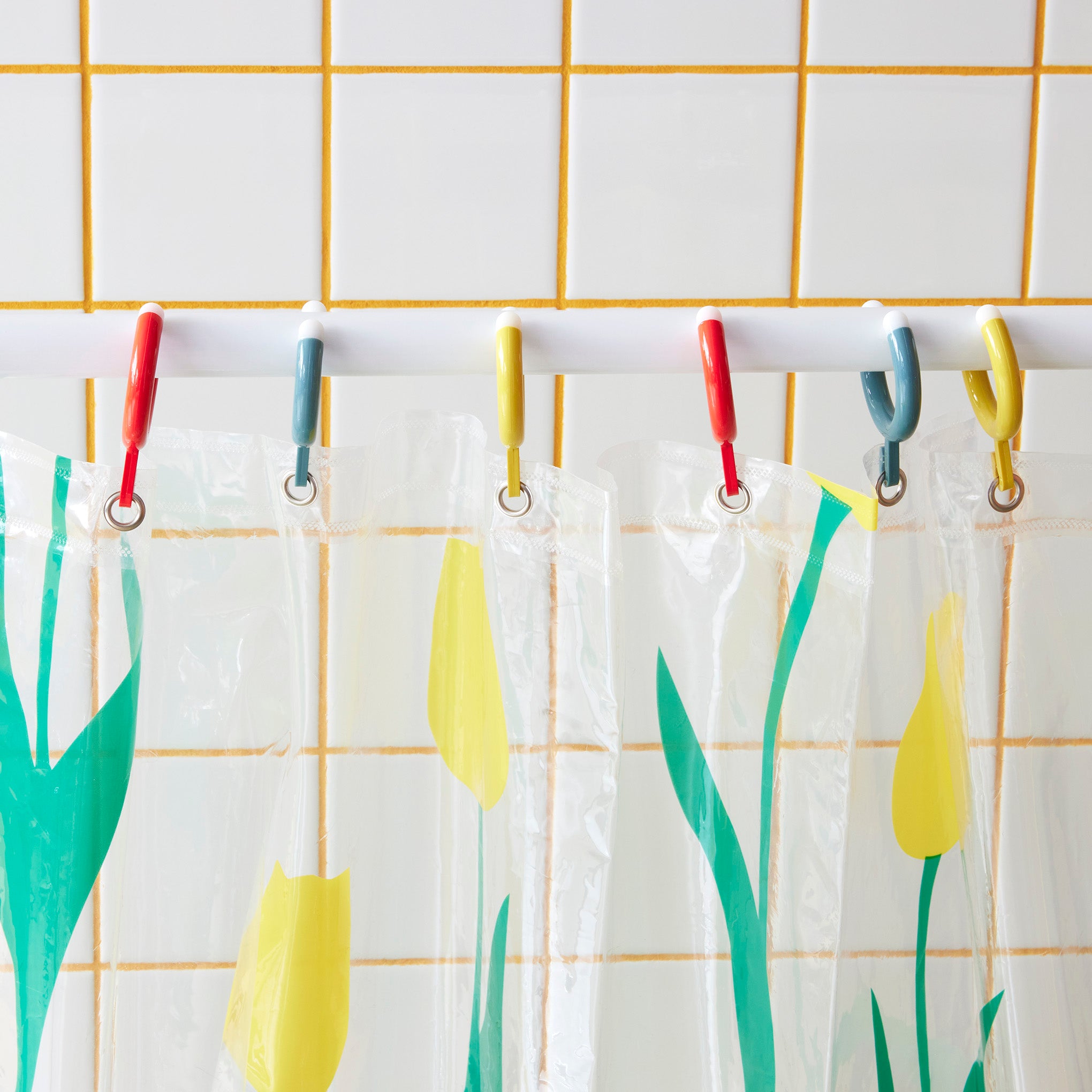 Hewi Shower Curtain Hooks - Set of 12 - White - Image 3