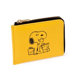 Snoopy Vegan Leather Coin Purse - Yellow