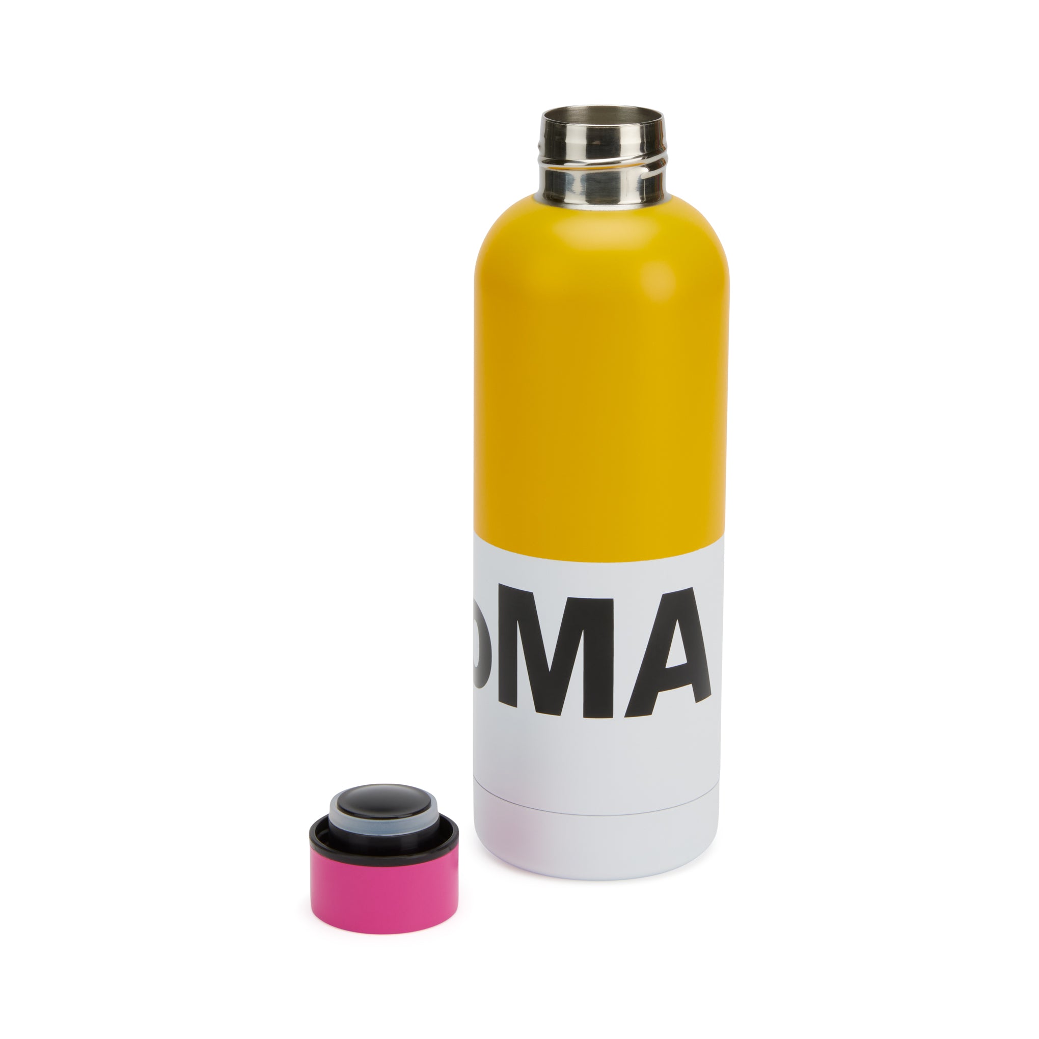 MoMA Logo Water Bottle - Pink/ Yellow - Image 3