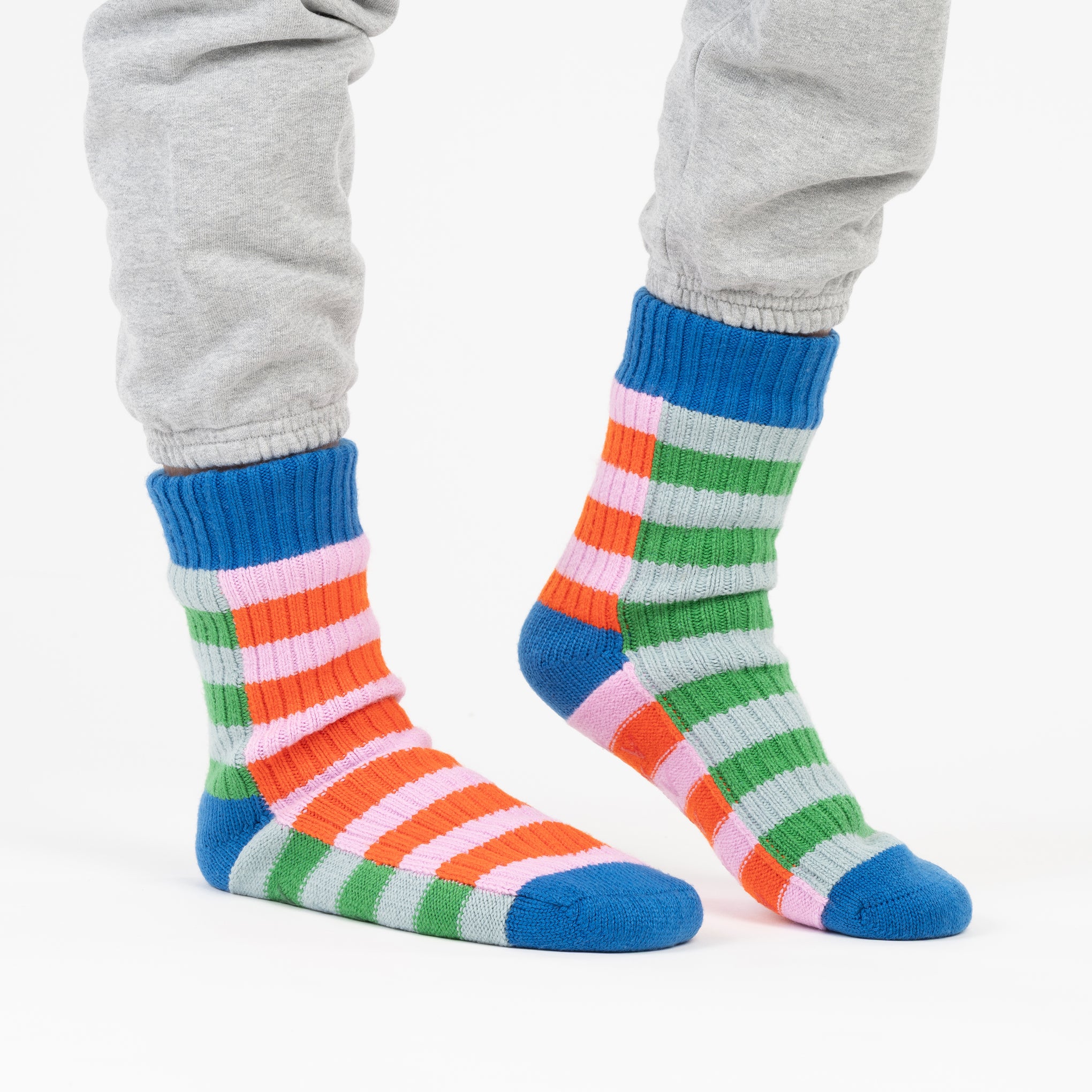 Verloop Knit House Socks - Super Stripe Cobalt - Image 2