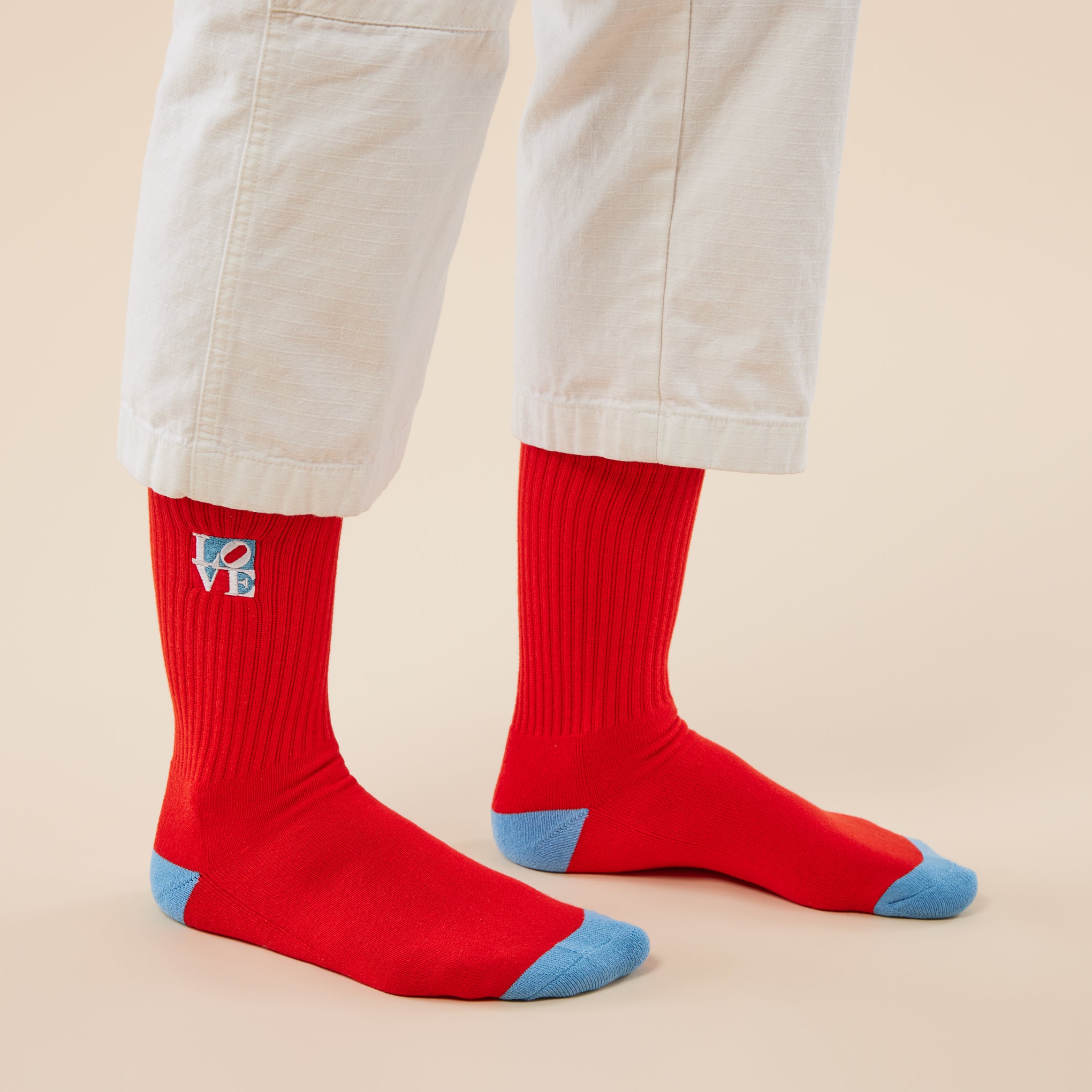 Robert Indiana LOVE Socks - Red - Image 2