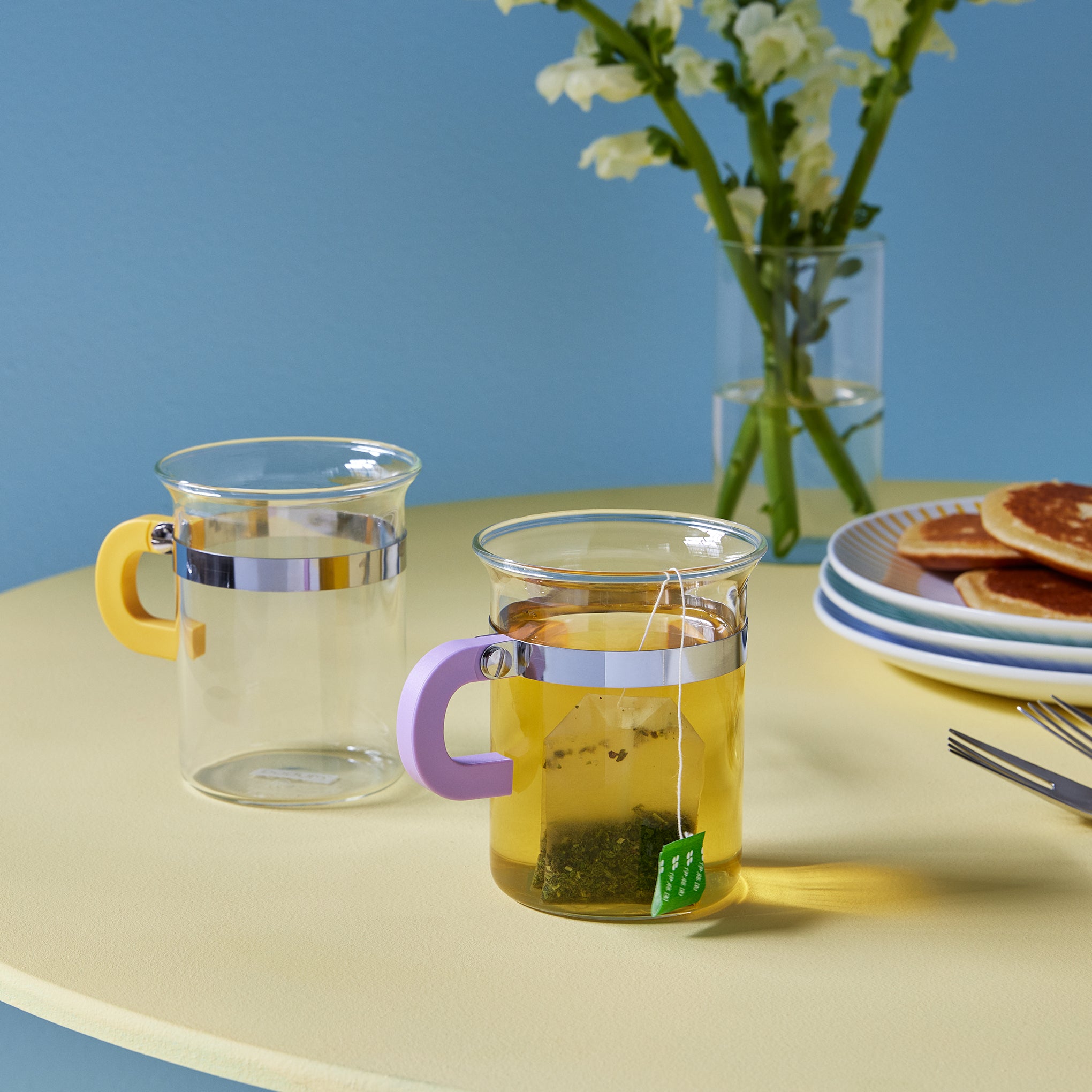 Bodum Chambord Coffee Cups - Set of 2 - Yellow/ Lilac - Image 2