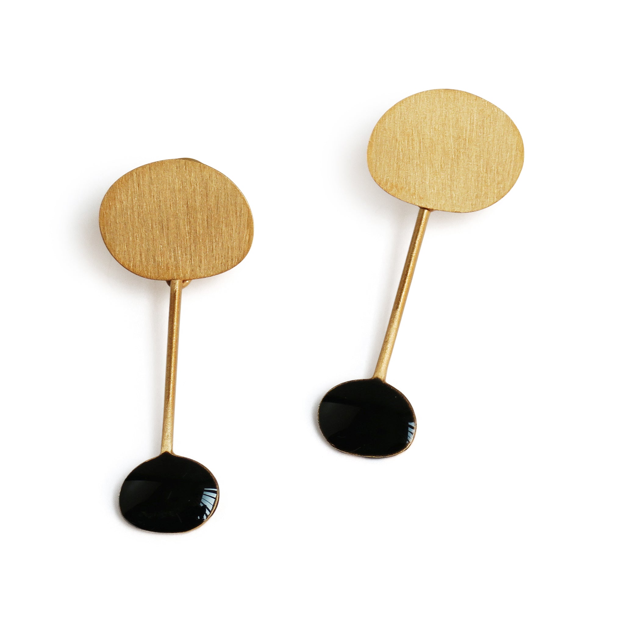 Joan Miró Gold-Plated Dot Drop Earrings - Image 3