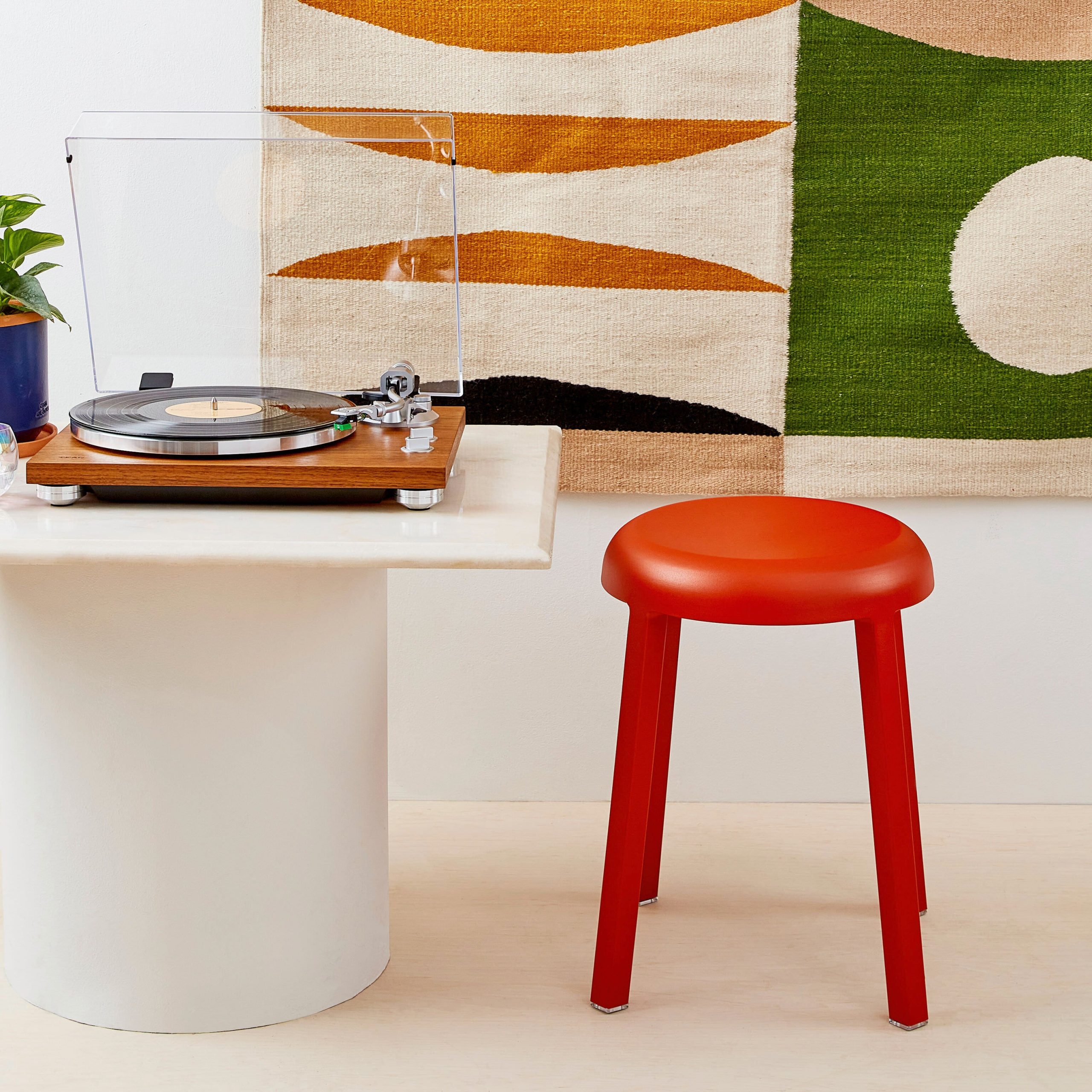 Emeco Za Stool - Coral Orange - Image 4