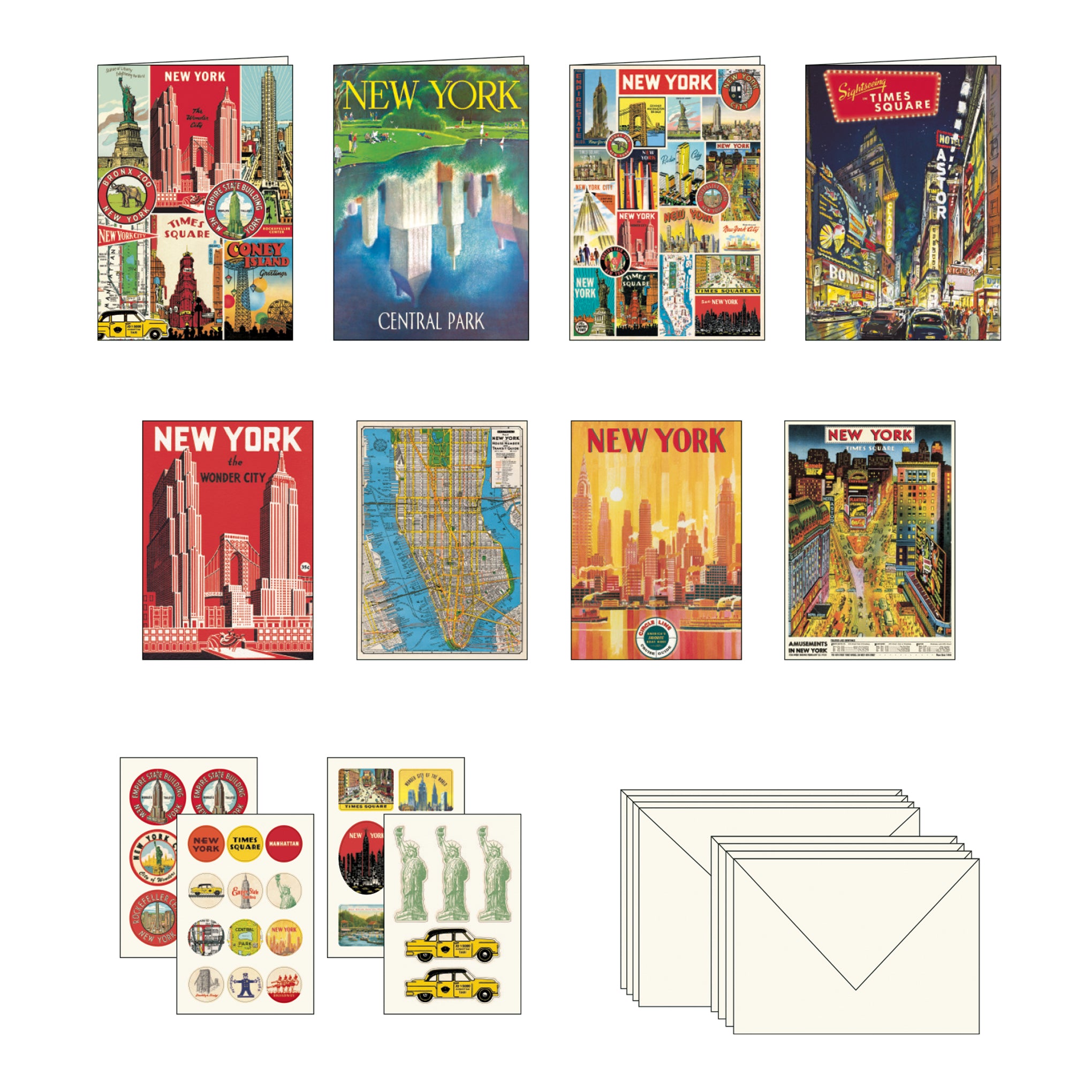 NYC Vintage Attractions Notecards - Set of 8 - Image 2