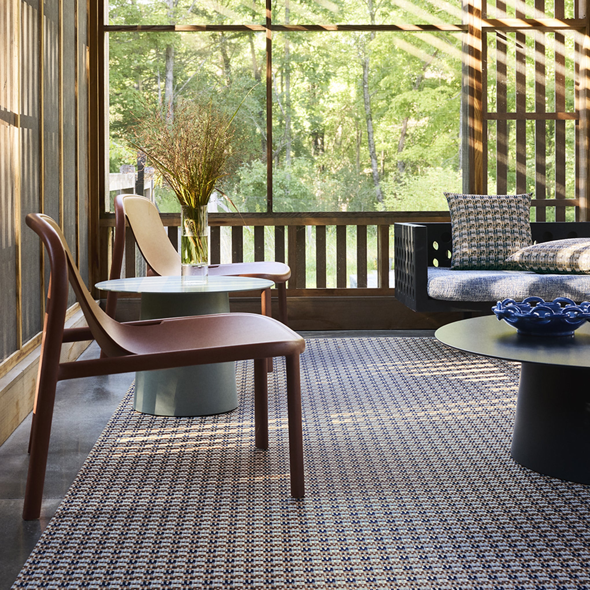 Chilewich Fable Floor Mat in Repurposed Fabric - Coast - Image 2