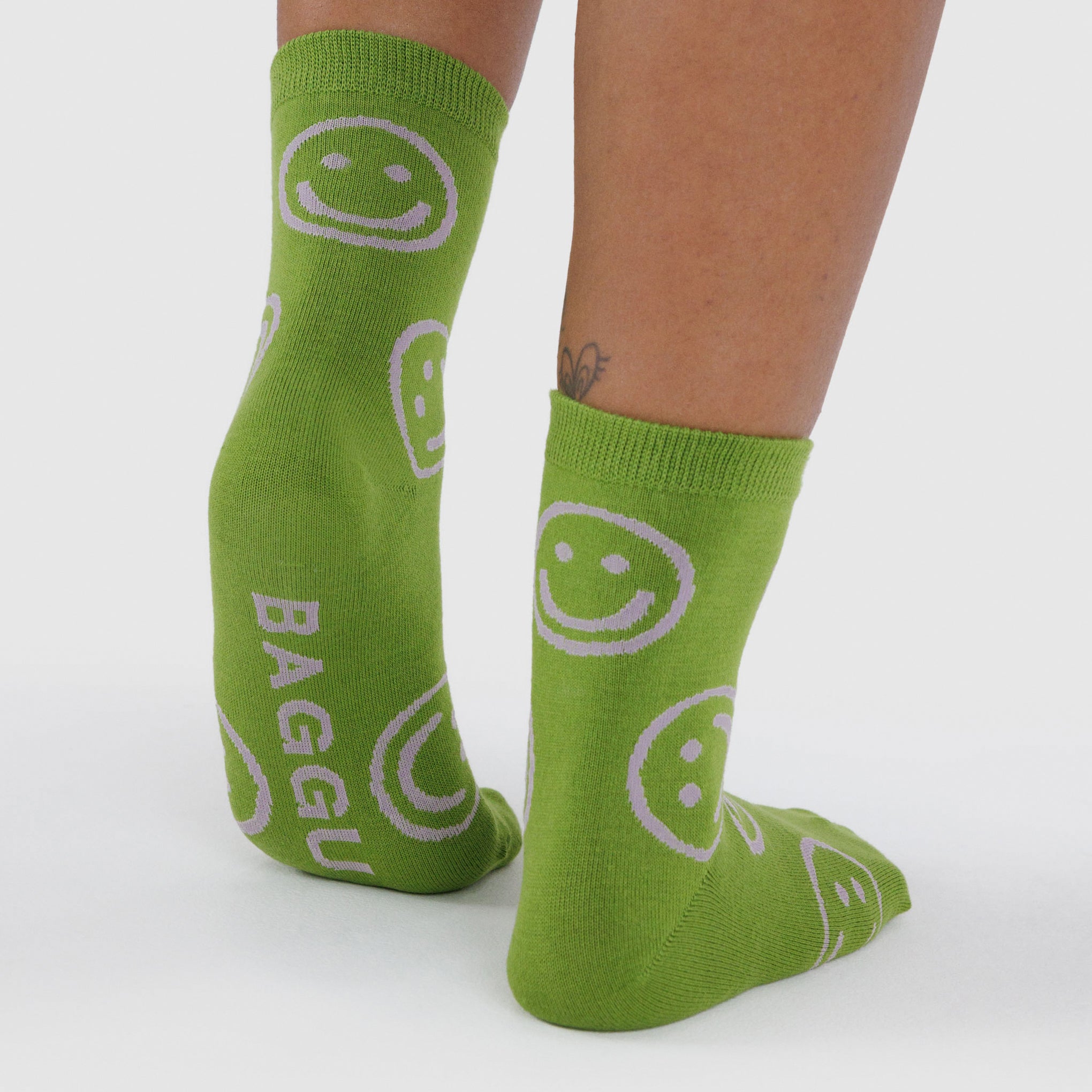 Baggu Crew Socks - Pear Happy - Image 2