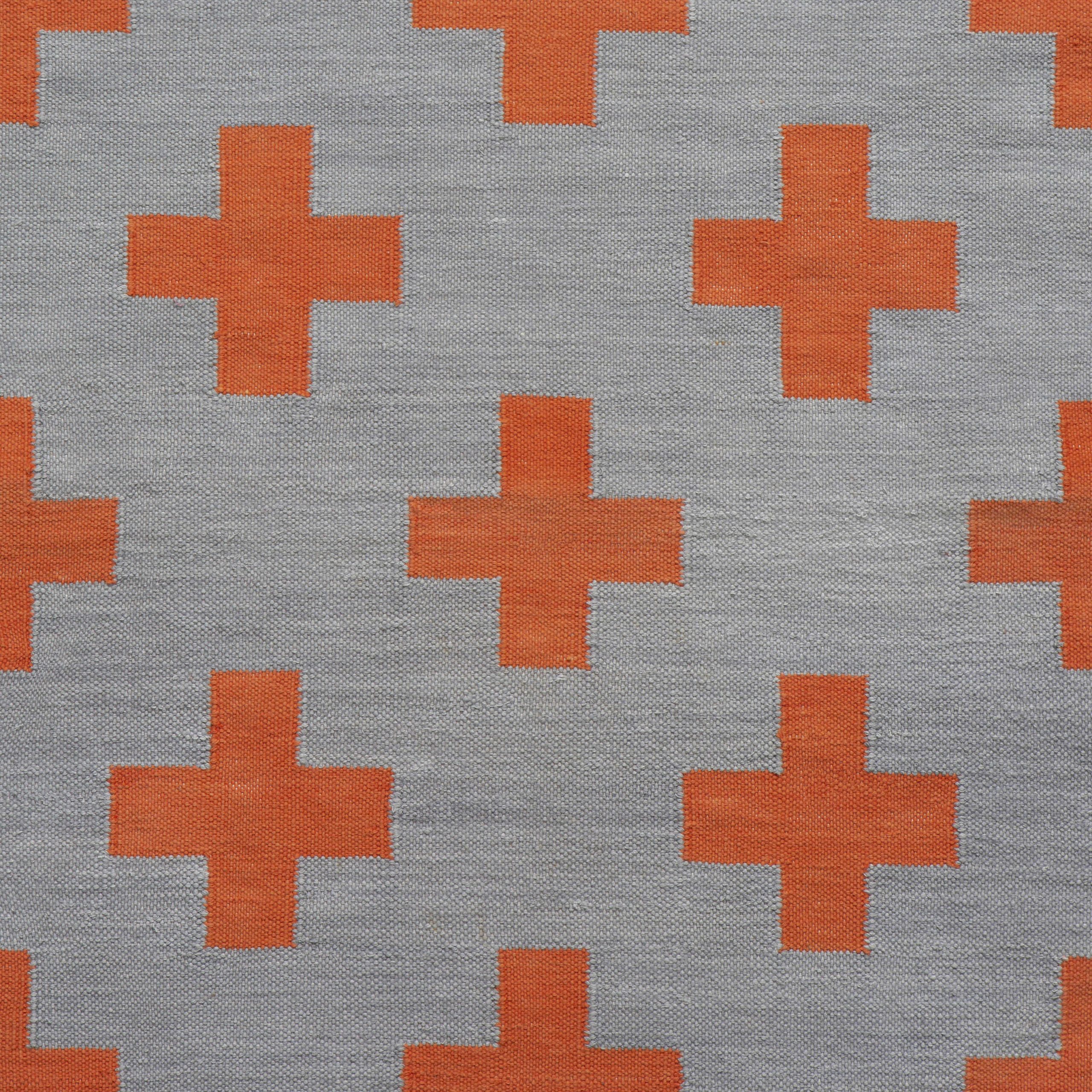 Maharam Alexander Girard Cotton Plus Rug - Gray/ Orange - Image 3