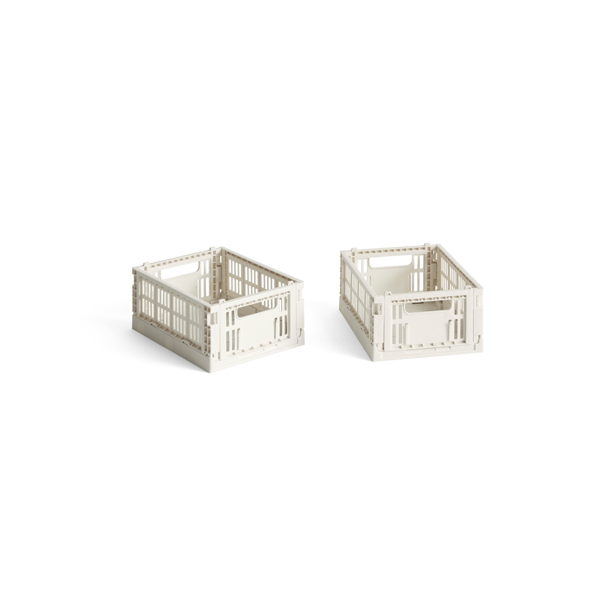 HAY Recycled Plastic Collapsible Color Crate - Off White - Image 4