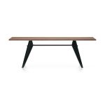Jean Prouvé EM Table from Vitra - Walnut/ Deep Black