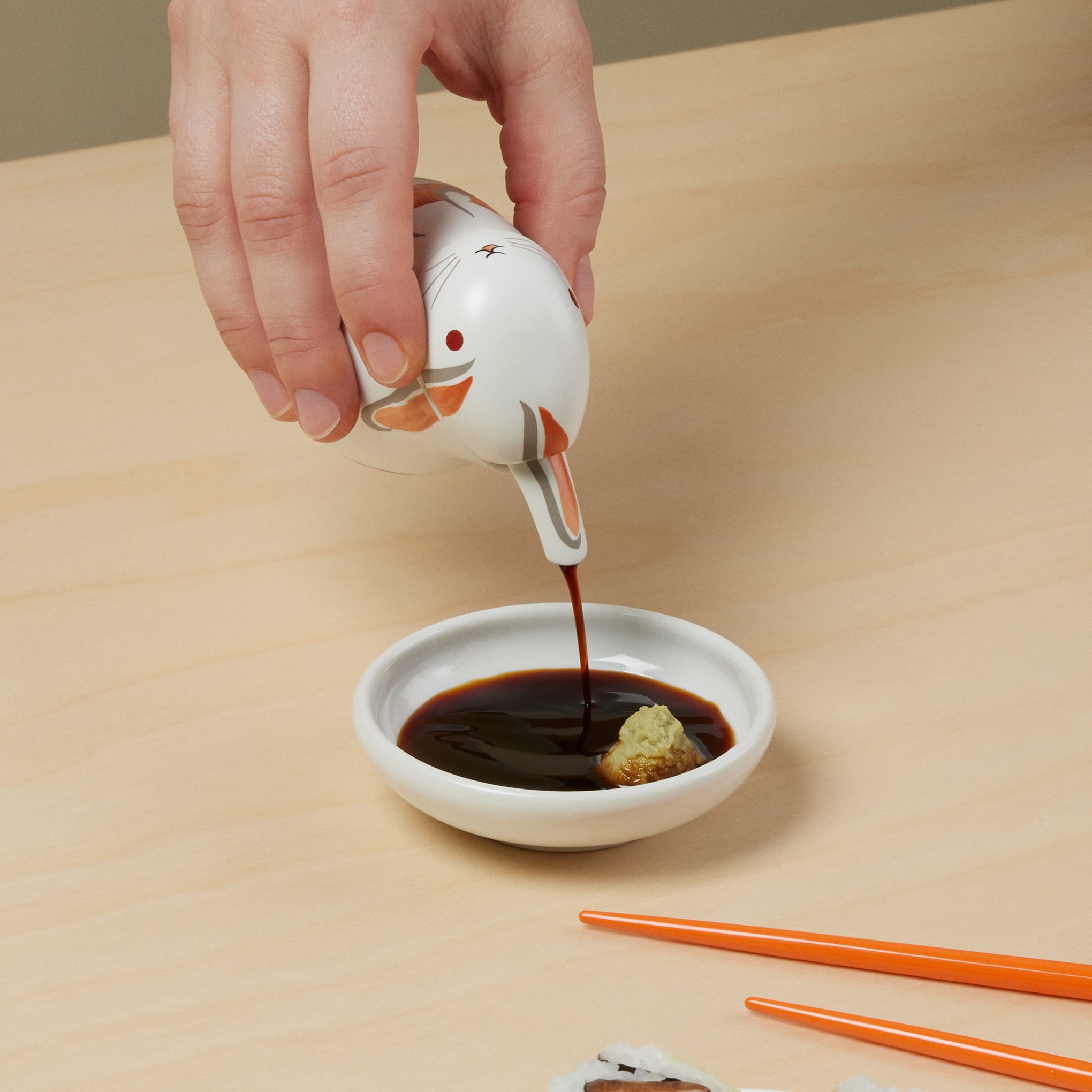Rabbit Porcelain Soy Sauce Dispenser - Image 2