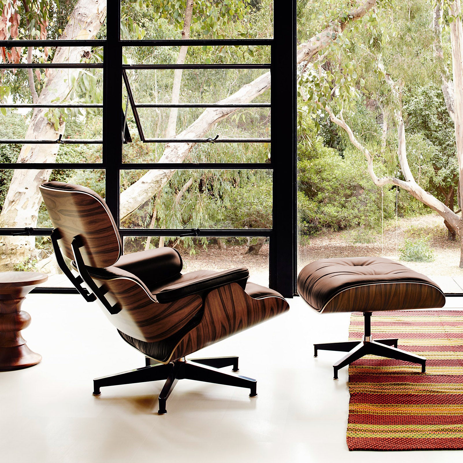 Eames® Lounge Chair and Ottoman from Herman Miller - Brown/ Walnut - Image 4
