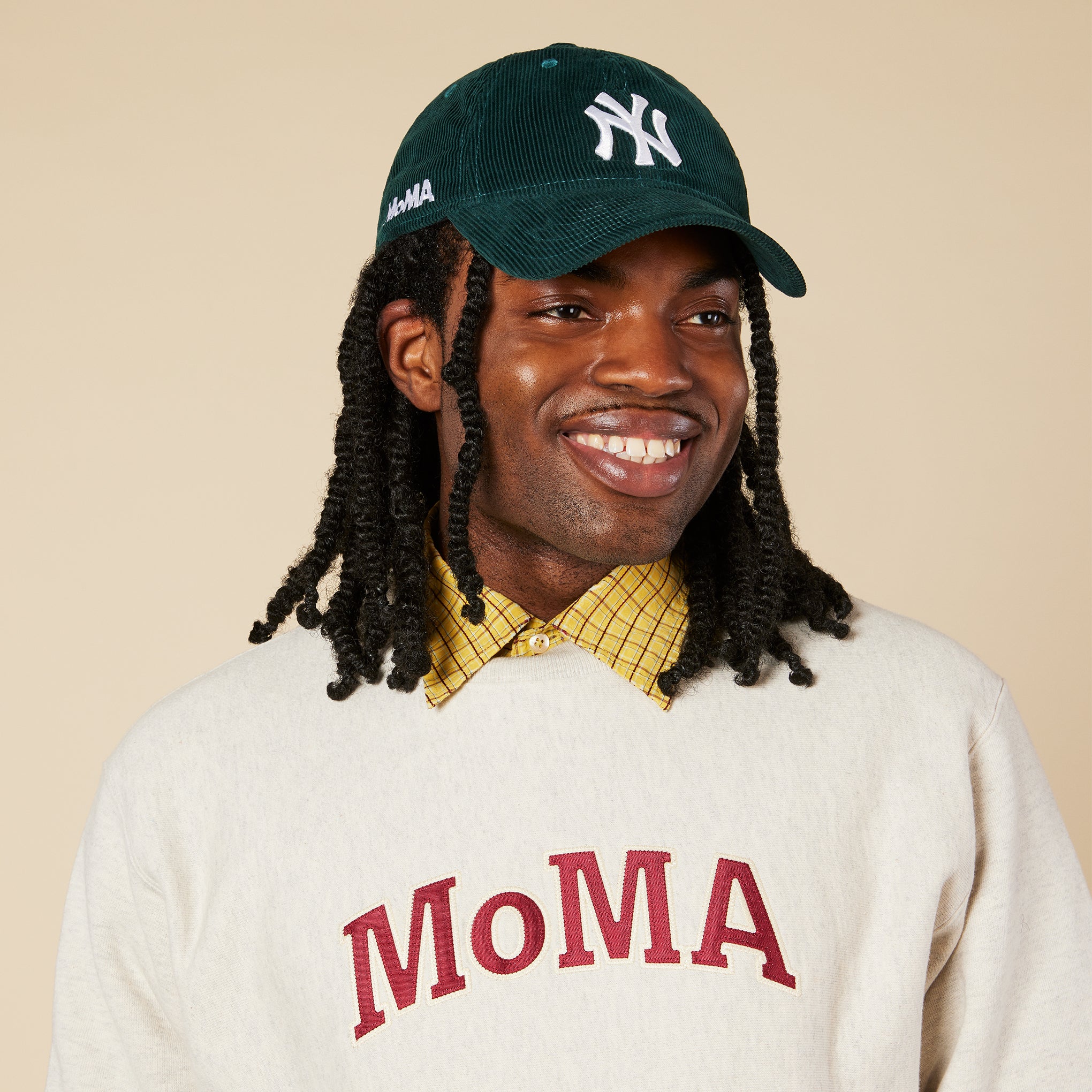 MoMA NY Yankees 9TWENTY Corduroy Adjustable Baseball Cap - Green - Image 7